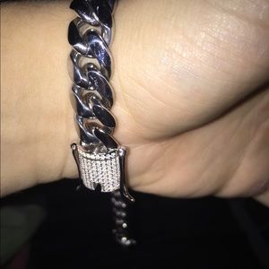 Solid 925 12mm silver Cuban bracelet